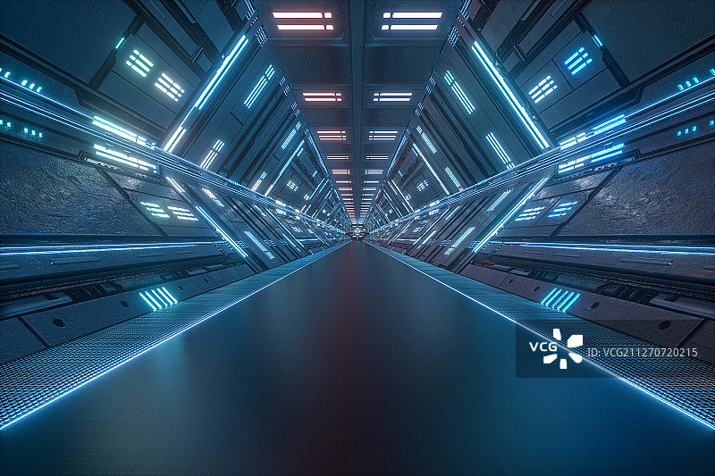 3D抽象霓虹灯空间背景图片素材