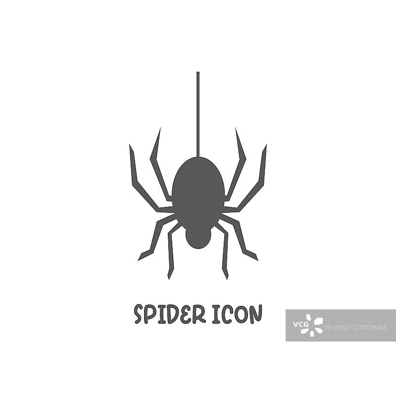 扁平风格蜘蛛图标图片素材