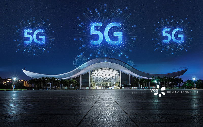 5G信号网速新科技快速传输数据广州科学中心馆城市建筑经济商务图片素材