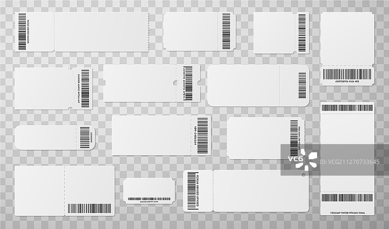 带条形码的空白票据图片素材