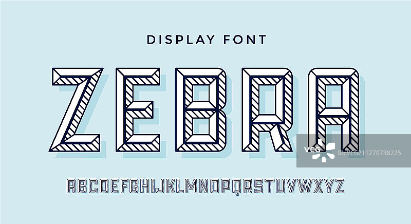 3D现代字体白色线条字母图片素材