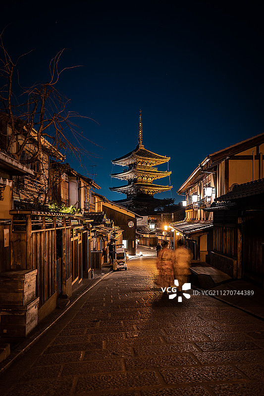 京都 八坂神社 夜色图片素材