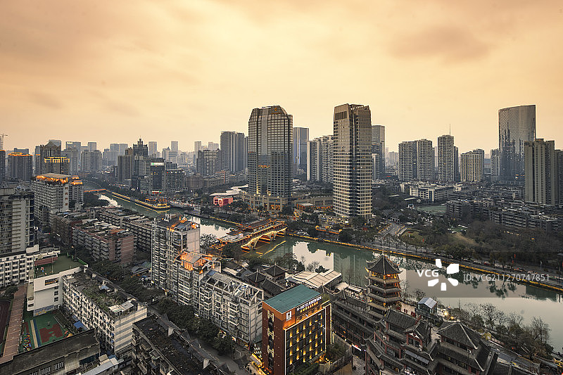 成都城市风光图片素材