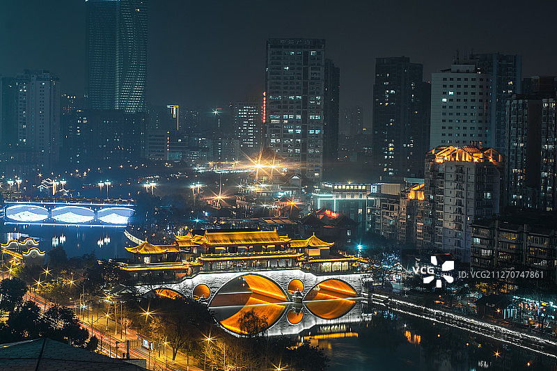 成都城市风光图片素材