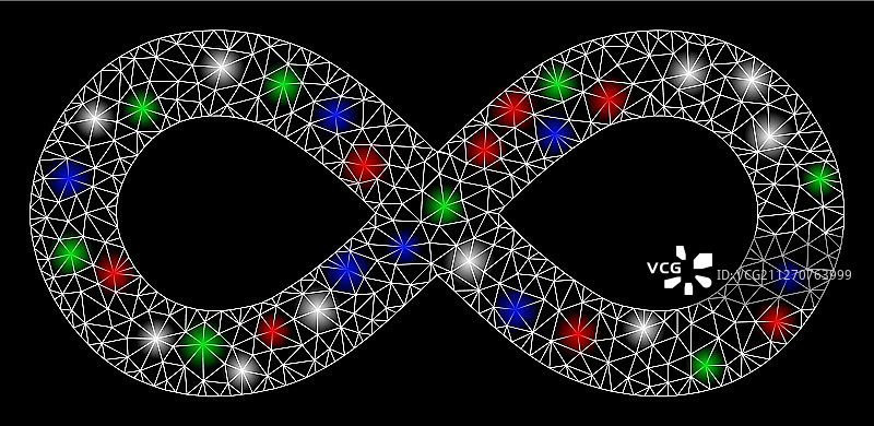 带闪光点的亮网格2D无限图片素材