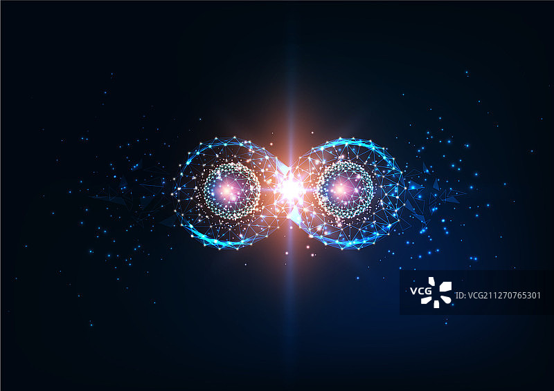 未来无限符号量子纠缠图片素材