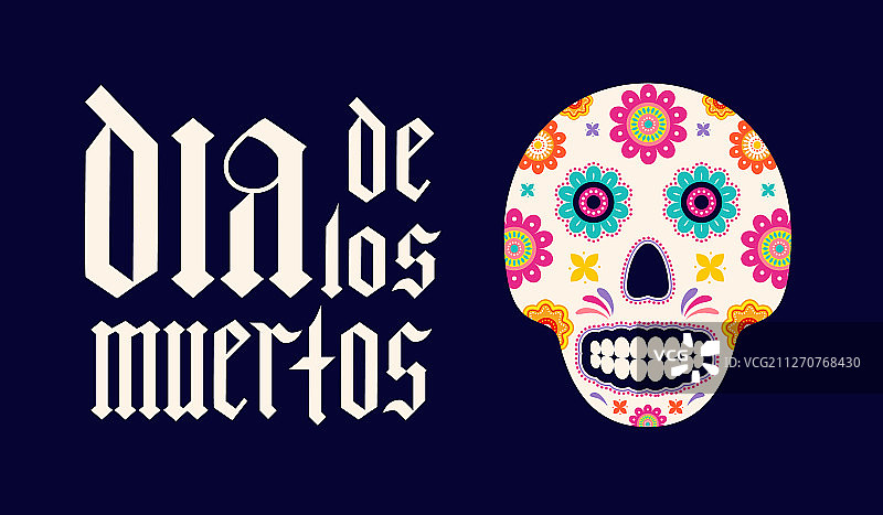 亡灵节哥特字体图片素材