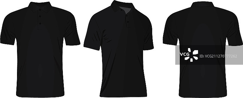 黑色男士Polo衫图片素材