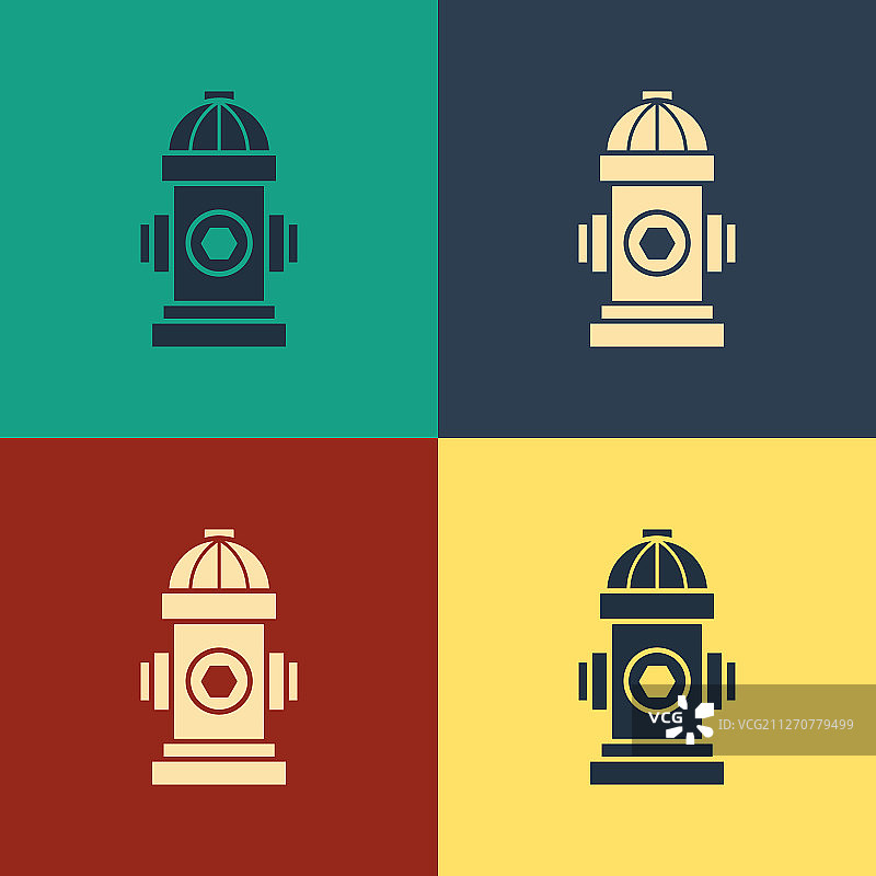 彩色消防栓图标图片素材