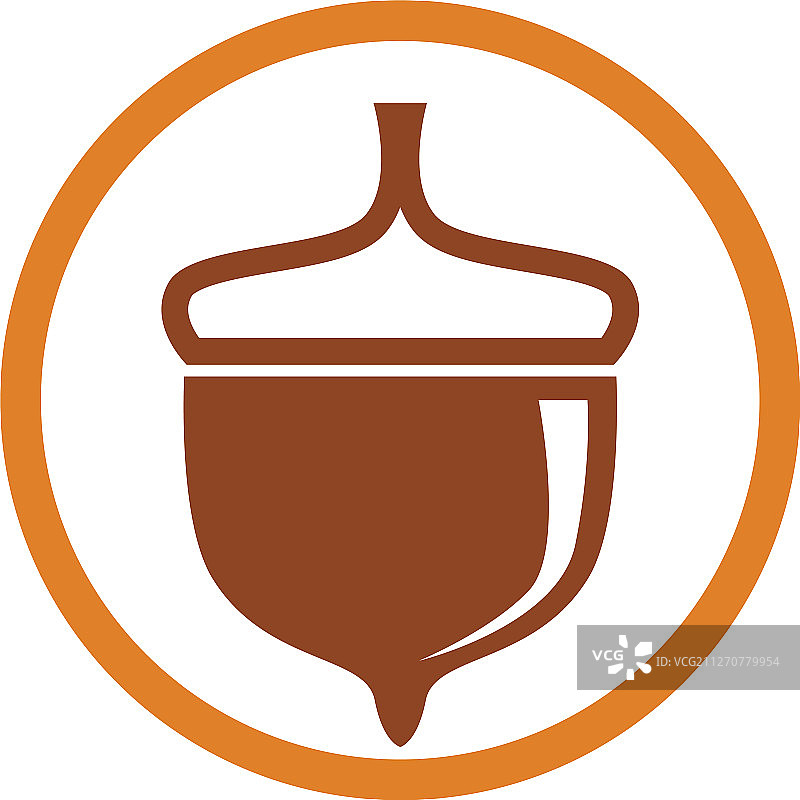 橡子logo插画模板图片素材