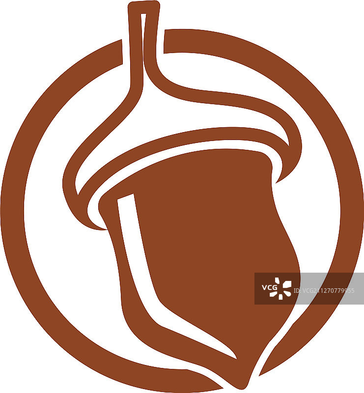 橡子logo插画模板图片素材