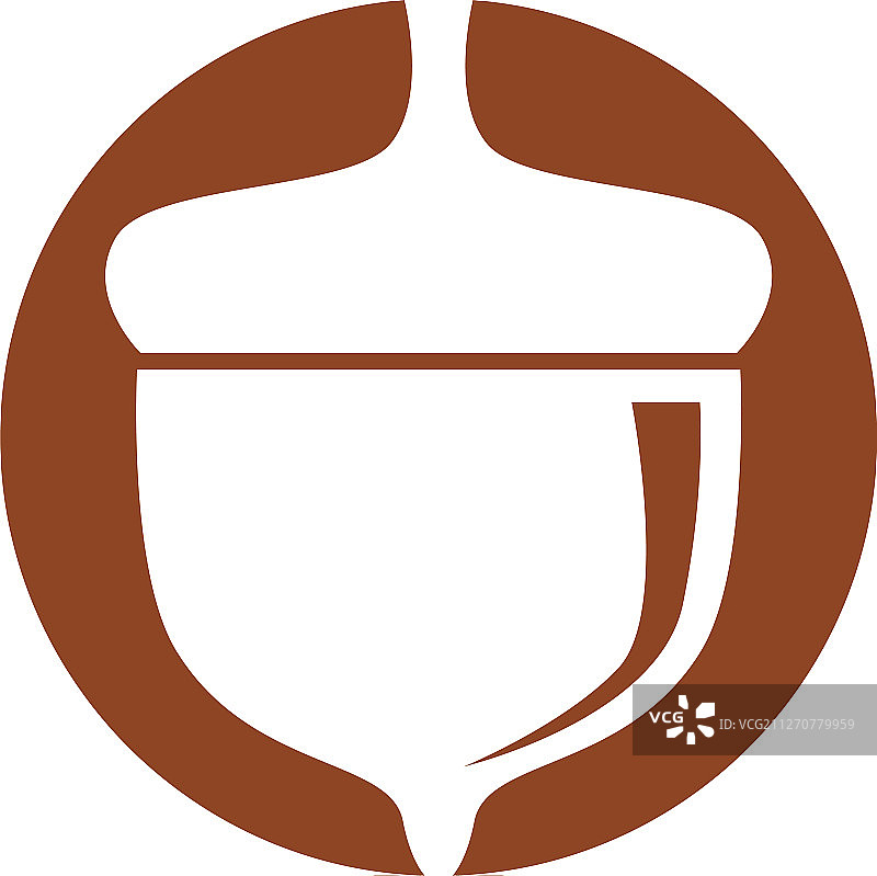 橡子logo插画模板图片素材