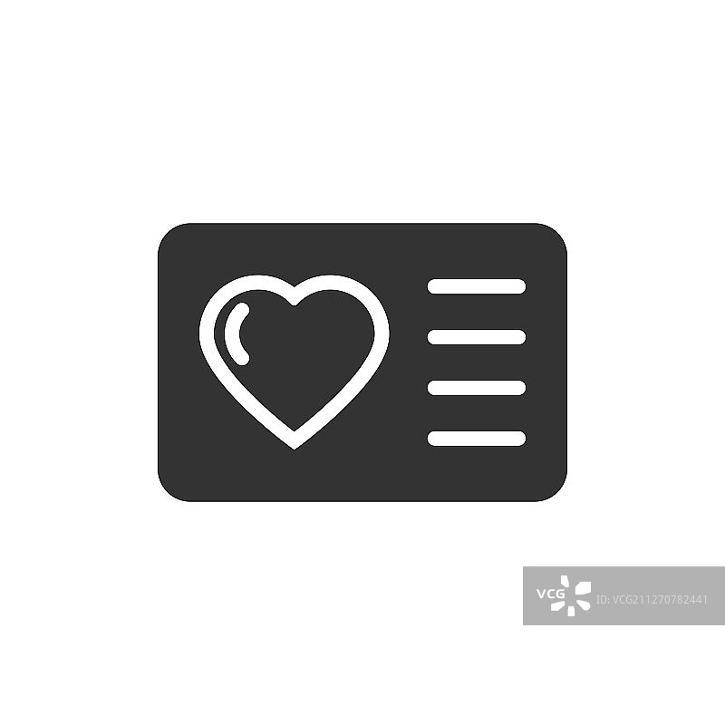 白色背景上的扁平风格忠诚度卡奖励图标图片素材