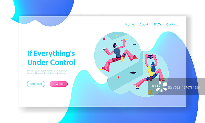 攀岩网站着陆页图片素材