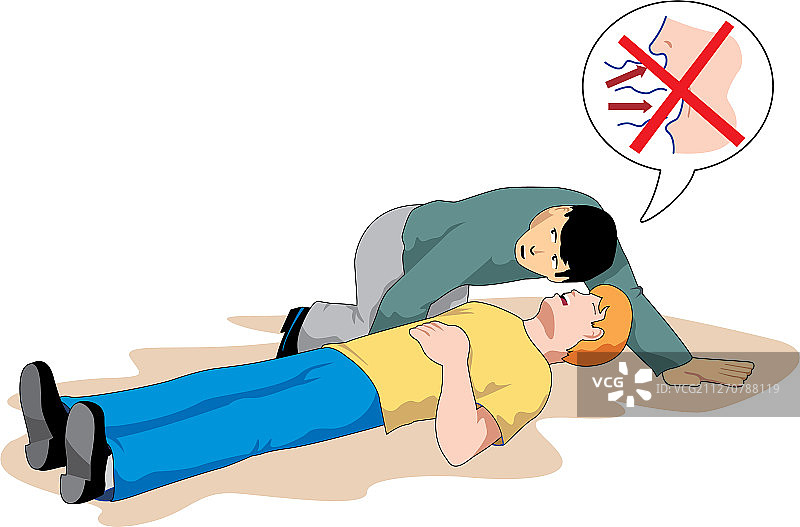 急救：救助失去知觉的人图片素材