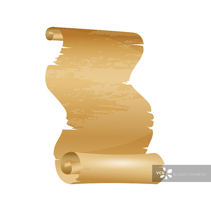 古旧的纸卷轴图片素材