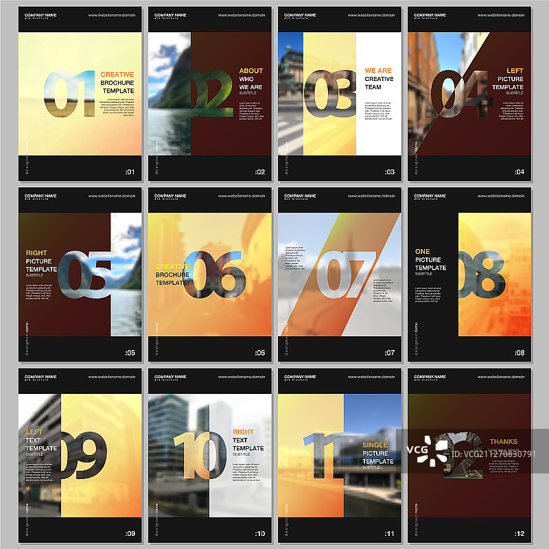 创意数字宣传册模板图片素材