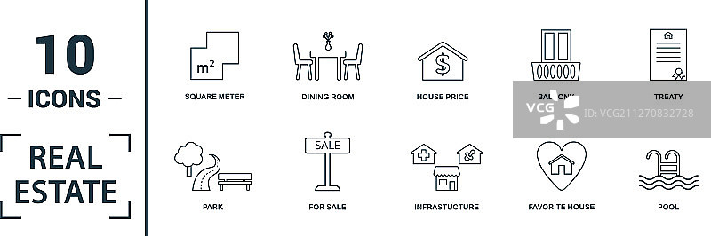 房地产创意元素图标合集图片素材