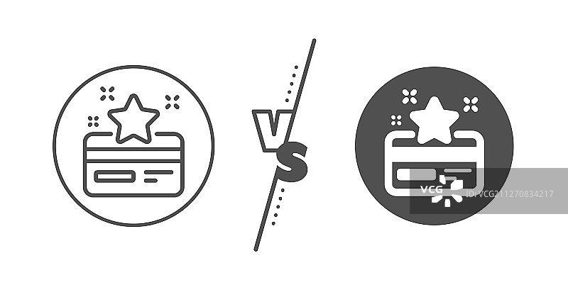 会员卡积分折扣线性图标图片素材