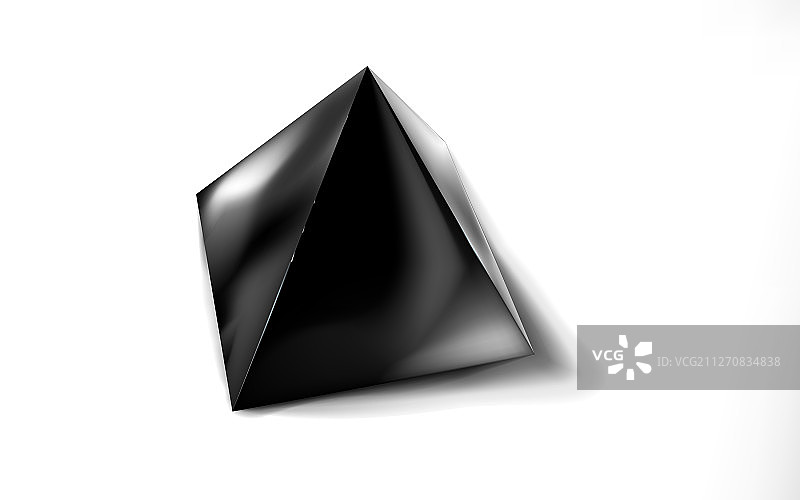 黑色光面金字塔模型图片素材