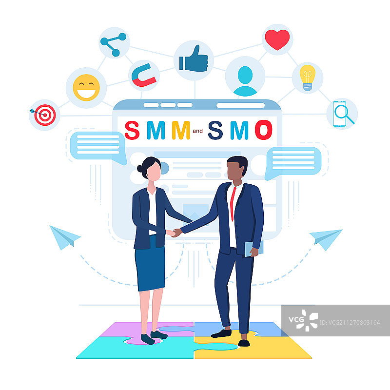 SMM和SMO概念图片素材