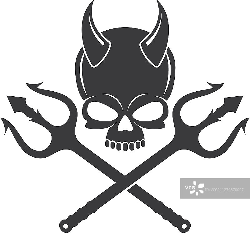 骷髅骨骼logo图片素材