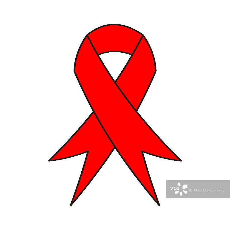 乳腺癌防治丝带图标轮廓样式图片素材