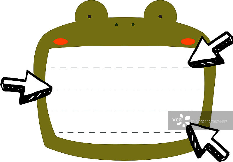 可爱蟾蜍留言板图片素材