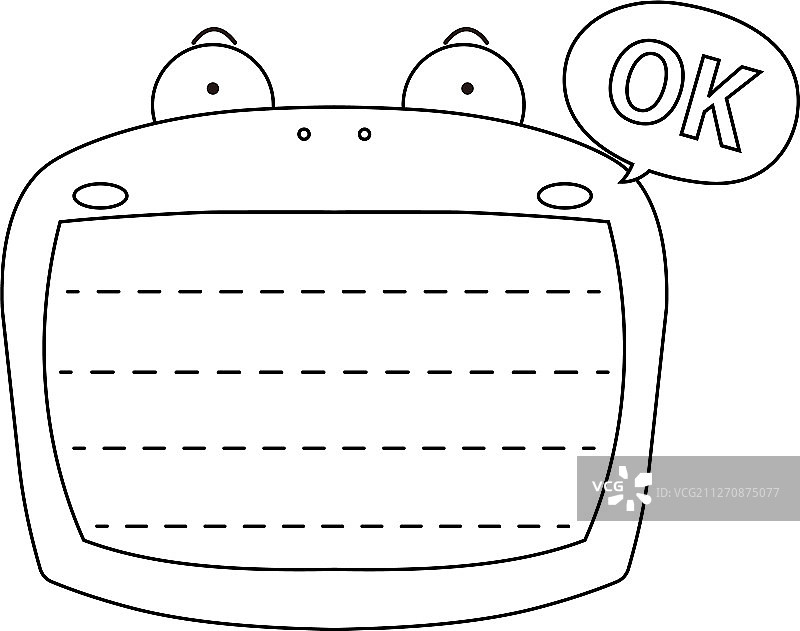 可爱青蛙留言板轮廓图片素材