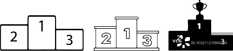 白色背景上的领奖台图片素材