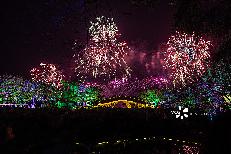江苏省无锡市2019中秋烟花大会图片素材