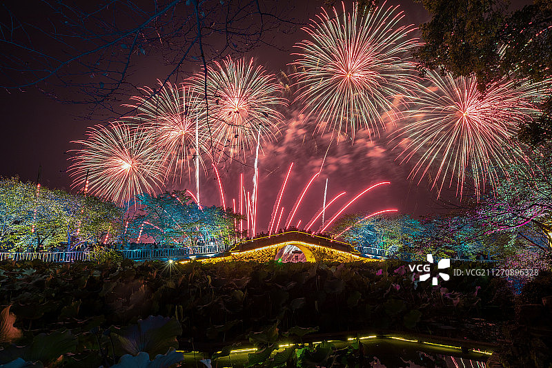 江苏省无锡市2019中秋烟花大会图片素材