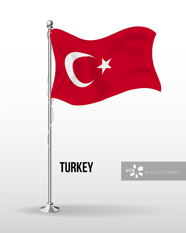 土耳其高细节旗帜图片素材