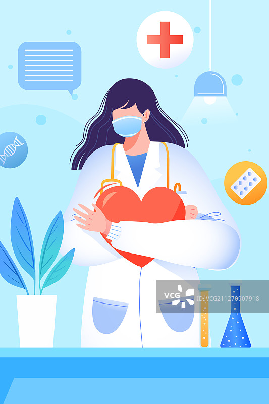 医疗健康矢量插画图片素材