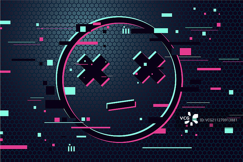 游戏结束背景故障表情符号图片素材