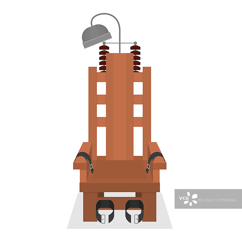 卡通棕色电椅符号图片素材