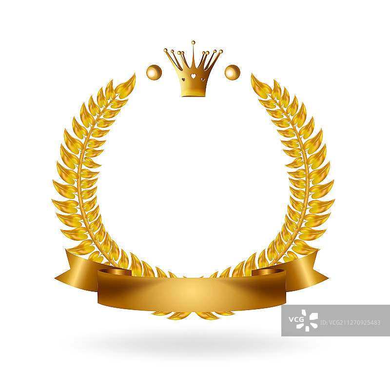 金色月桂花环图片素材