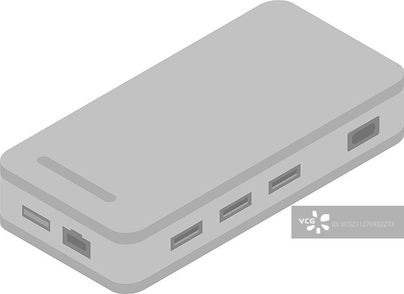 U盘集线器等距风格图标图片素材