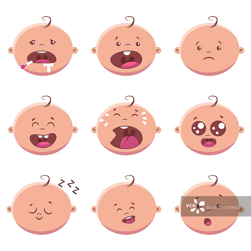 卡通面部表情合集图片素材