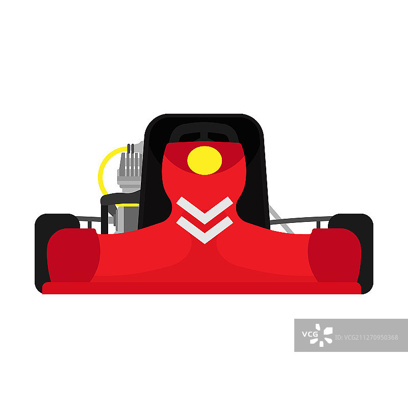 红色卡丁车正面图图片素材