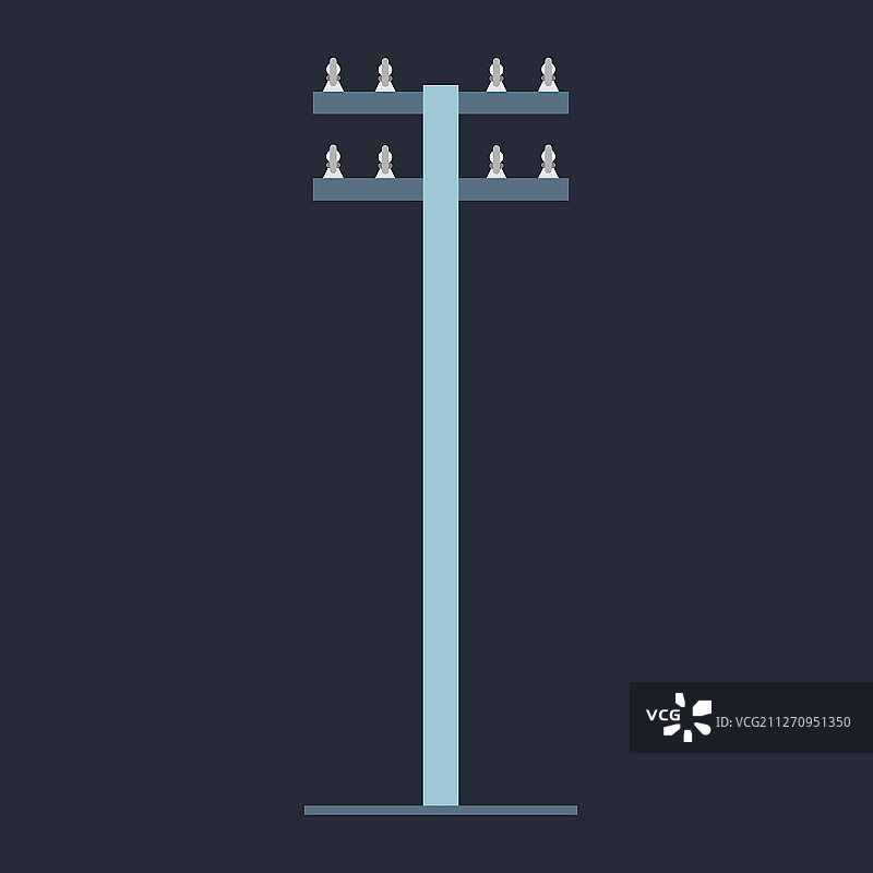 电力线能源扁平图标工业塔图片素材