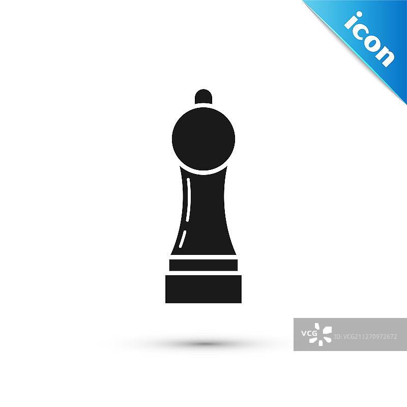 白色背景上的黑胡椒图标图片素材