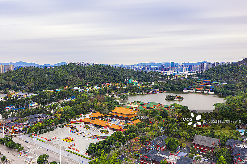 航拍珠海旅游景点 圆明新园图片素材