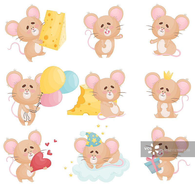 卡通老鼠情景合集图片素材