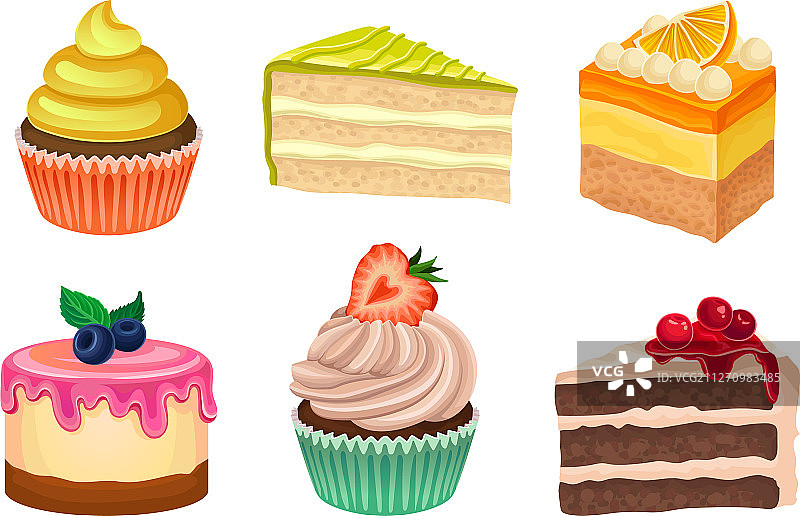 美味的甜点套餐图片素材