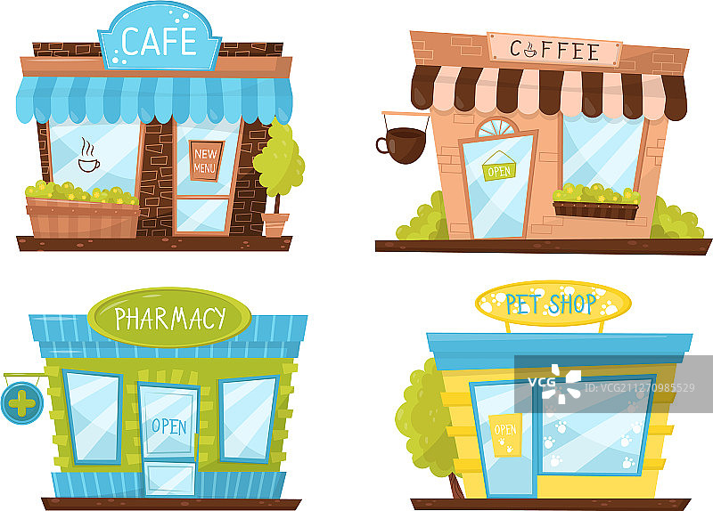 商店建筑外观合集图片素材