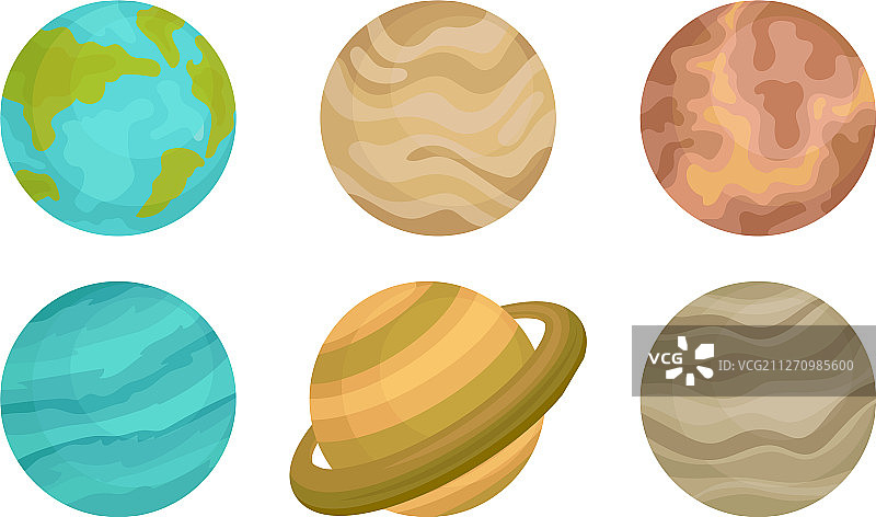 太阳系行星合集图片素材