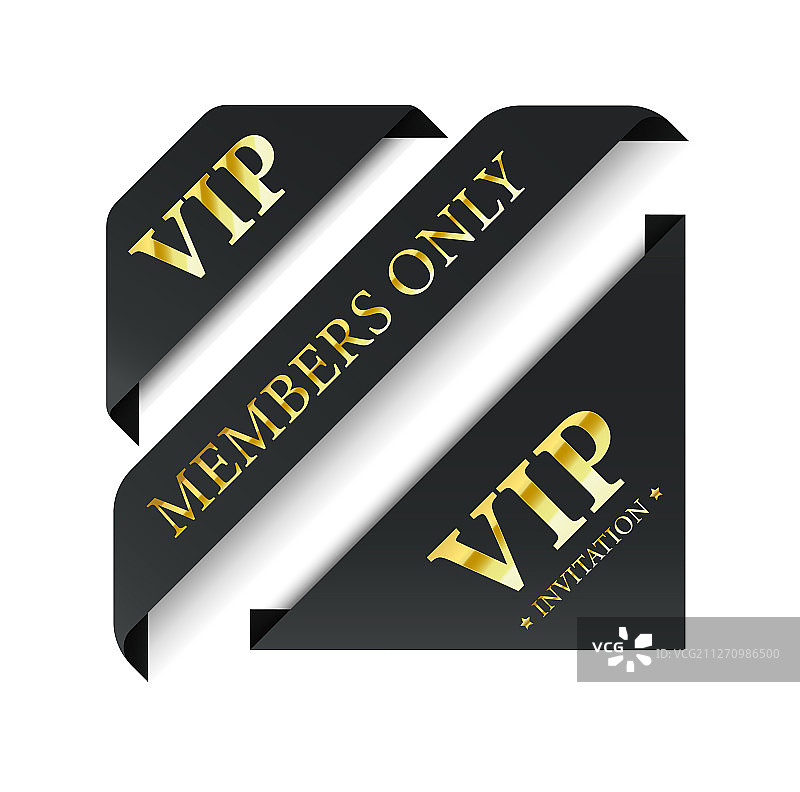 VIP黑色标签banner图片素材