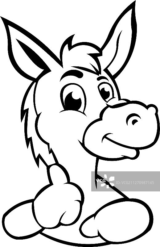 可爱卡通驴子图片素材