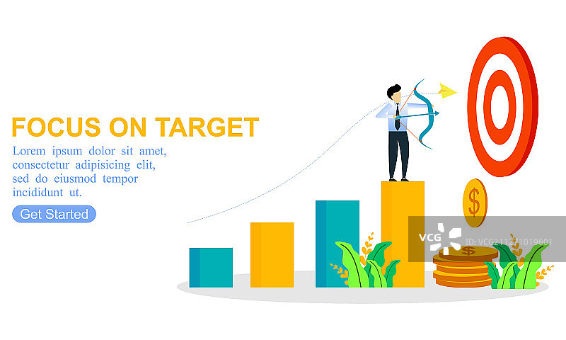 目标明确的着陆页设计图片素材